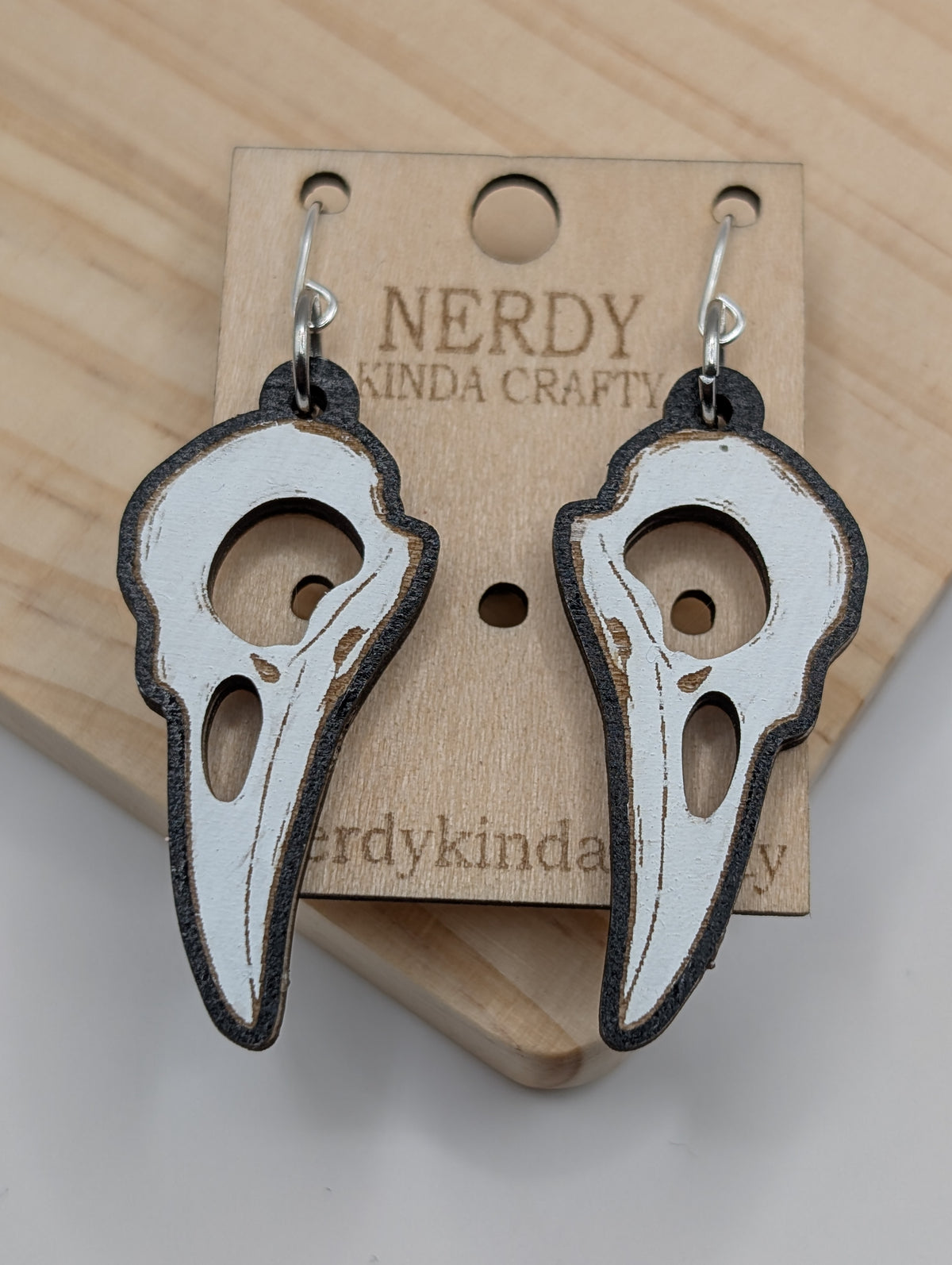 Raven Skull Dangles