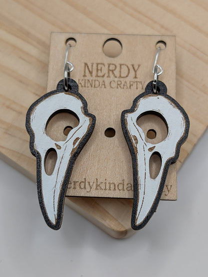 Raven Skull Dangles