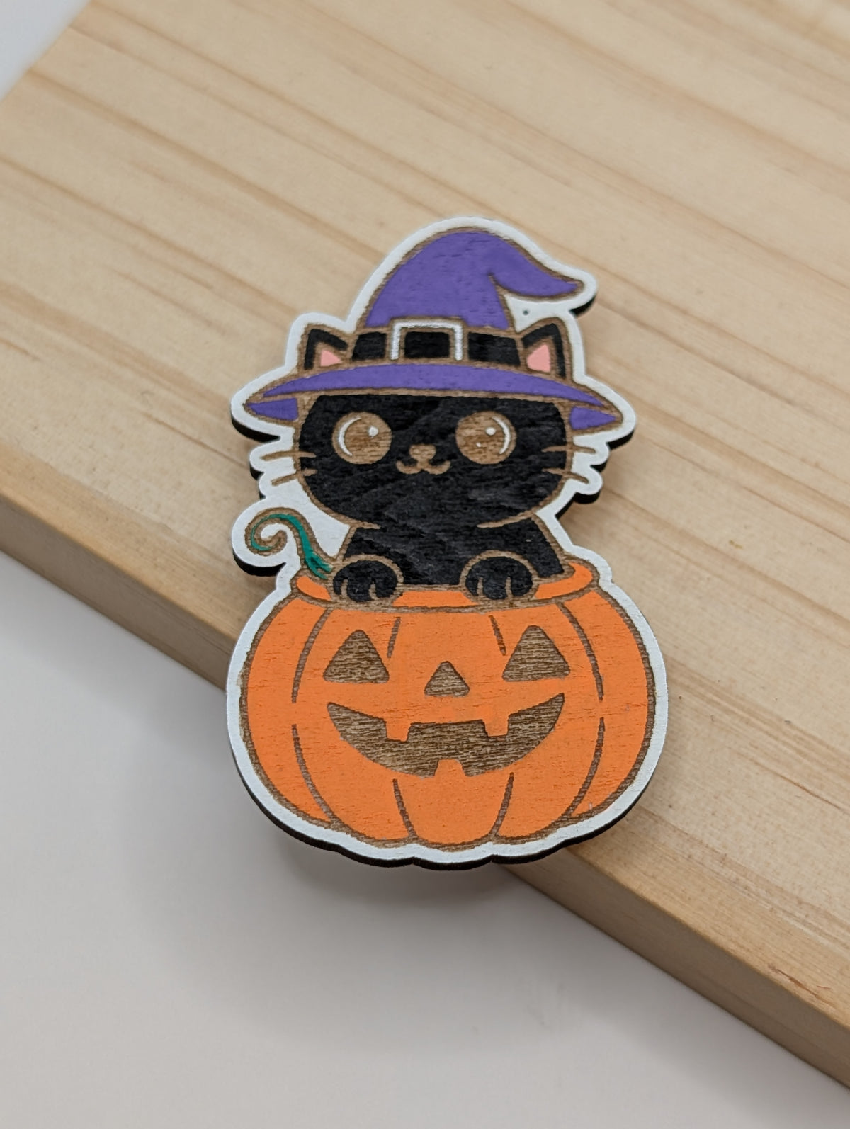 Black Cat in a Pumpkin Magnet