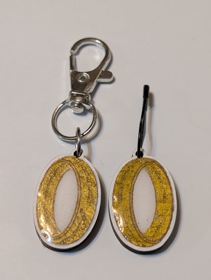 One Ring Stitch Marker or Zipper Pull