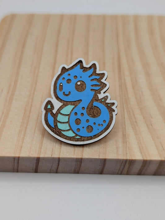 Broche Dragon Bleu