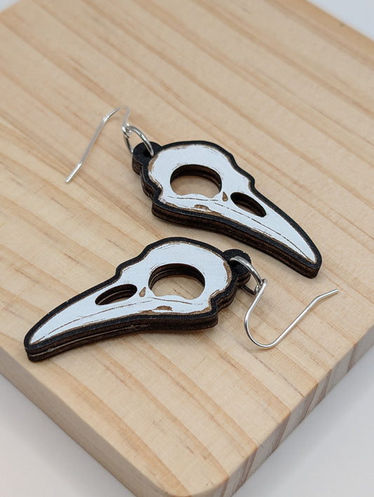 Raven Skull Dangles
