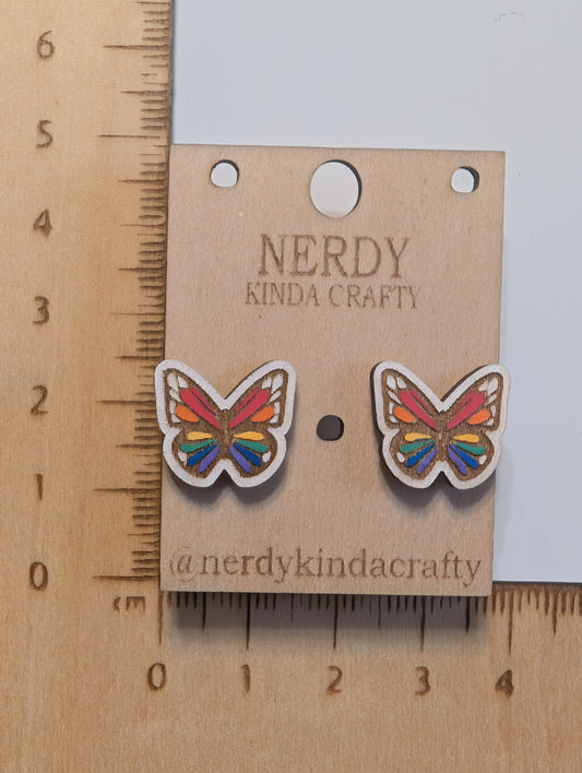 Pride Butterfly Studs