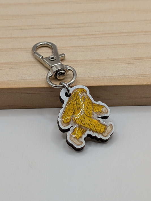 Golden Sasquatch Zipper Pull