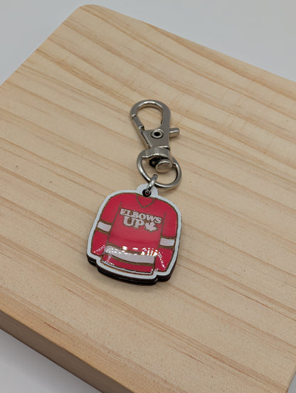 Elbows Up Zipper Pull
