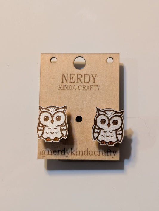 Snowy Owl Studs