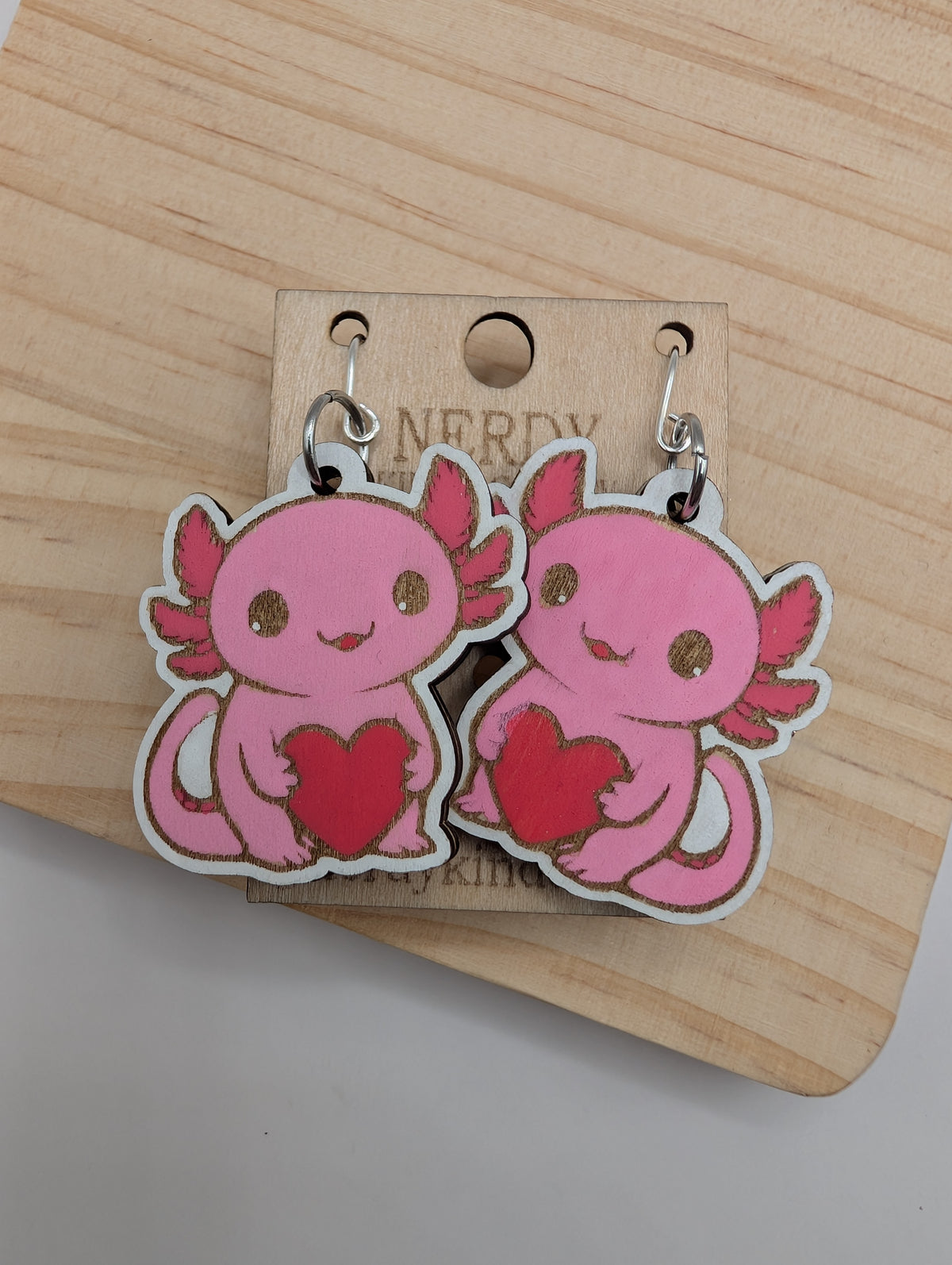 Pink Axolotl Dangles