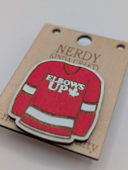 Elbows Up Jersey Pin