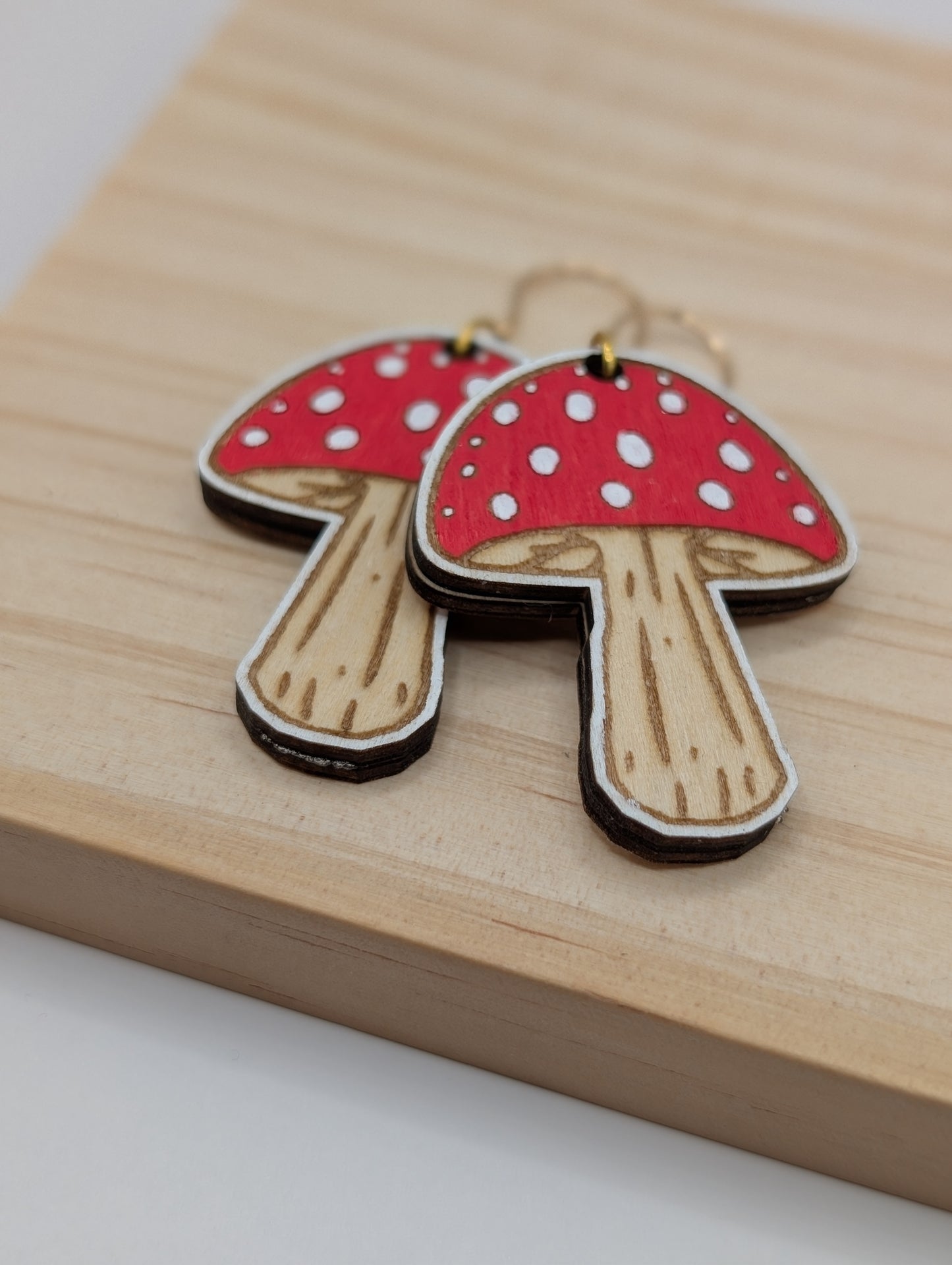 Boucles d'oreilles pendantes Champignons