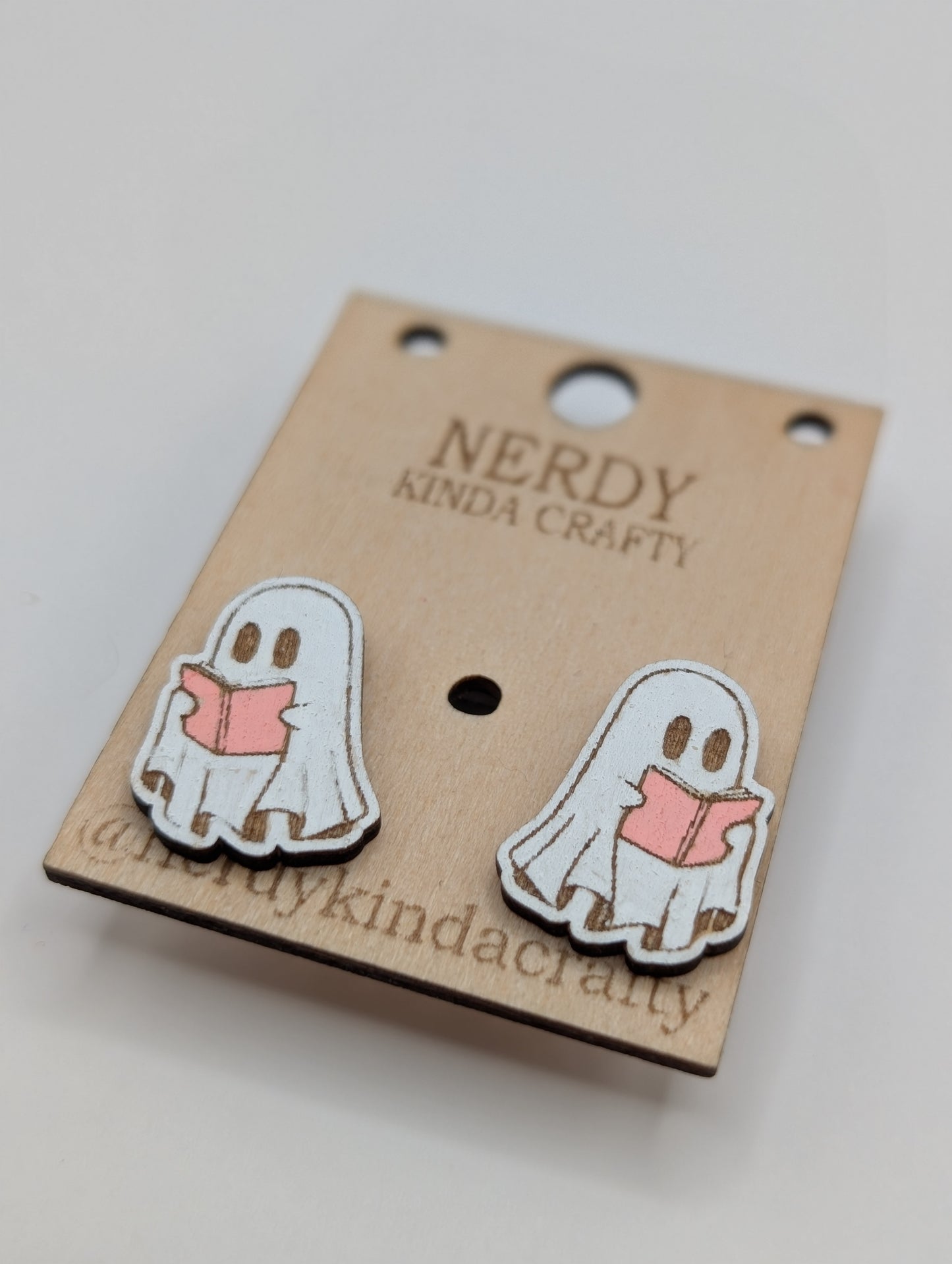 Ghosts Reading (Pink) Studs