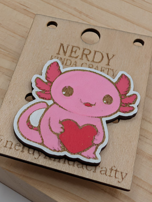Pink Axolotl Pin