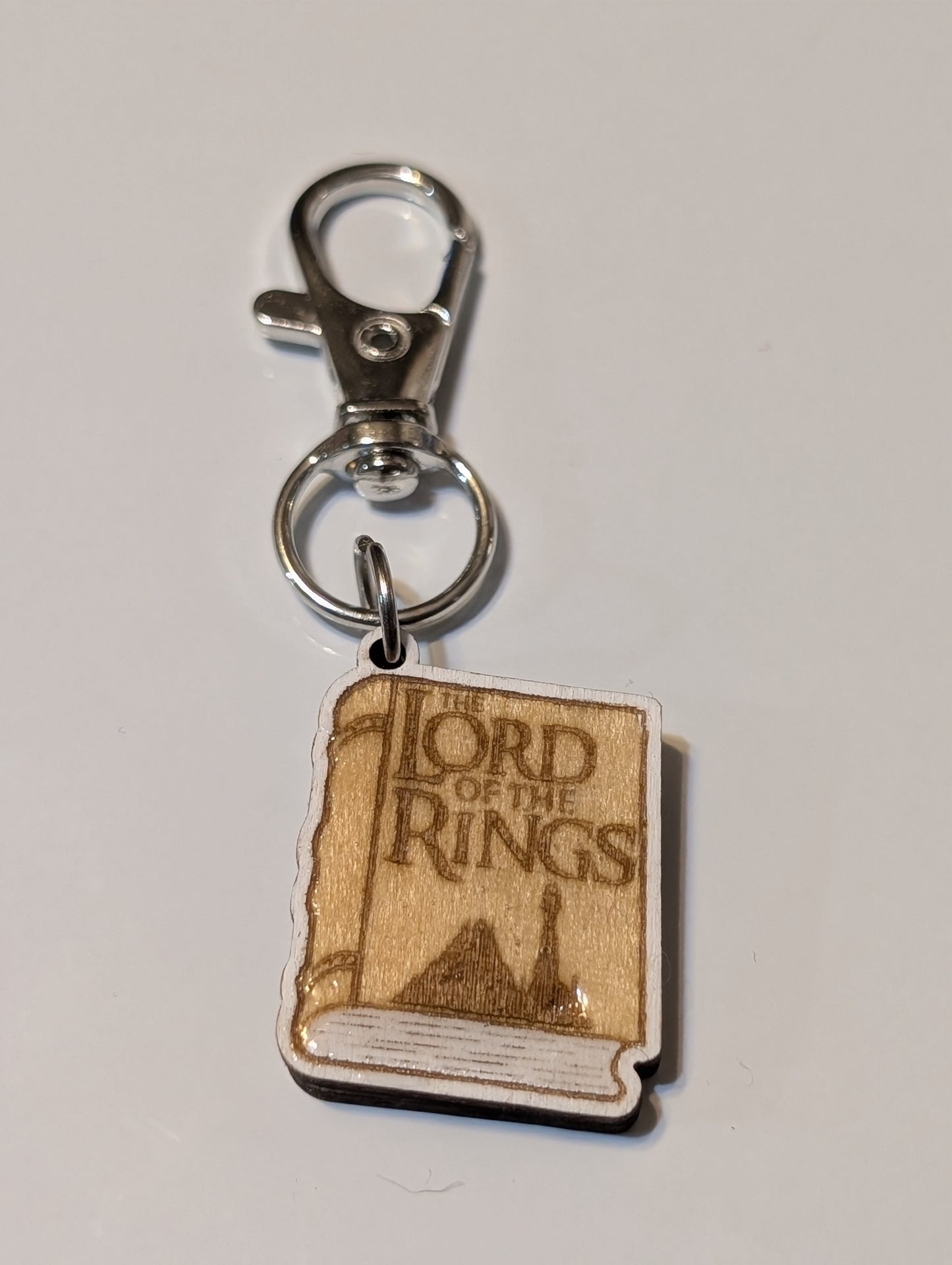 LOTR Book Stitch Marker or Zipper Pull