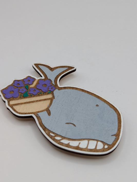 Aimant Baleine et Pétunia