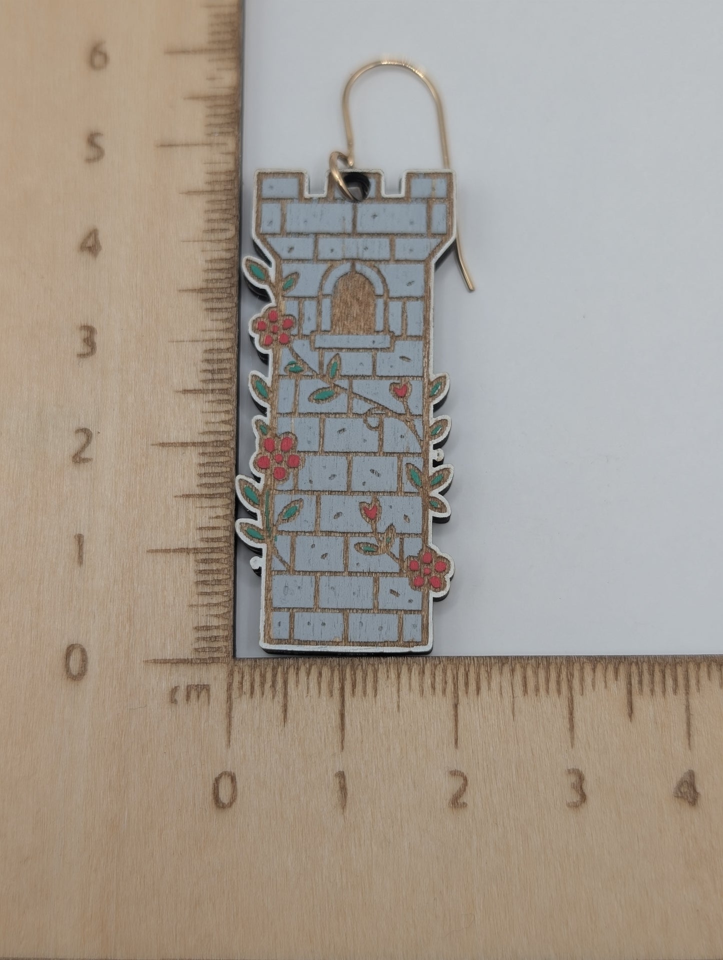 Red Fantasy Tower Dangles