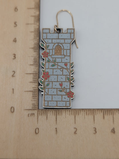 Red Fantasy Tower Dangles