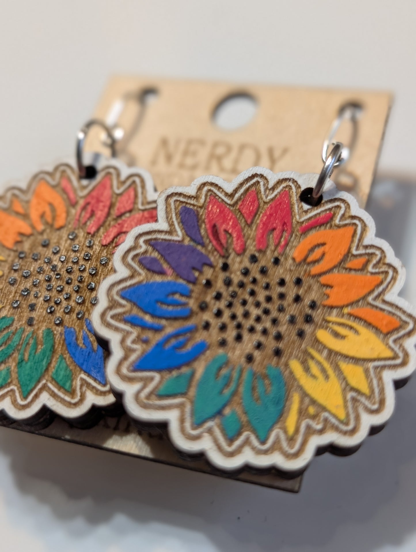 Rainbow Sunflower Dangles