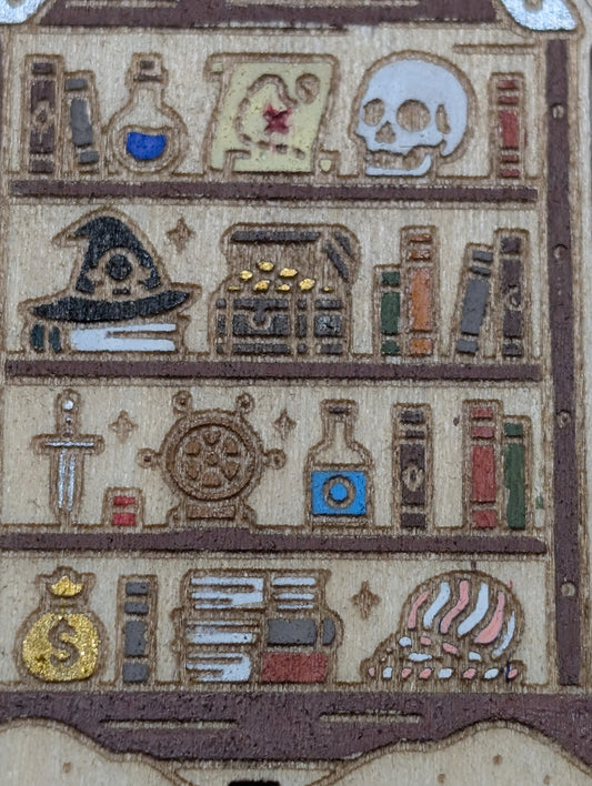 Pirate Bookshelf Magnet