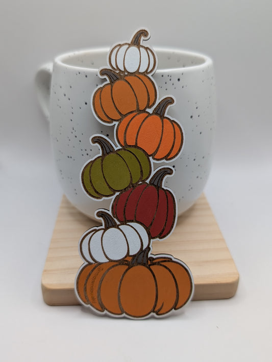 Whimsical Pumpkin Stack Bookmark