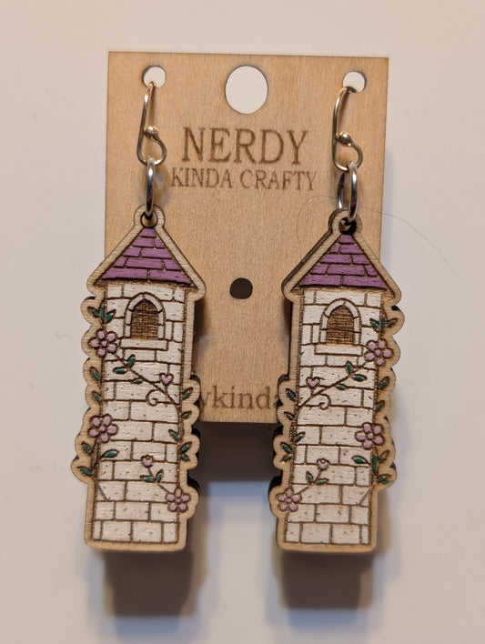 Purple Fantasy Tower Dangles