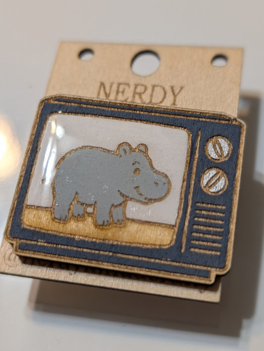 North American House Hippo Pin