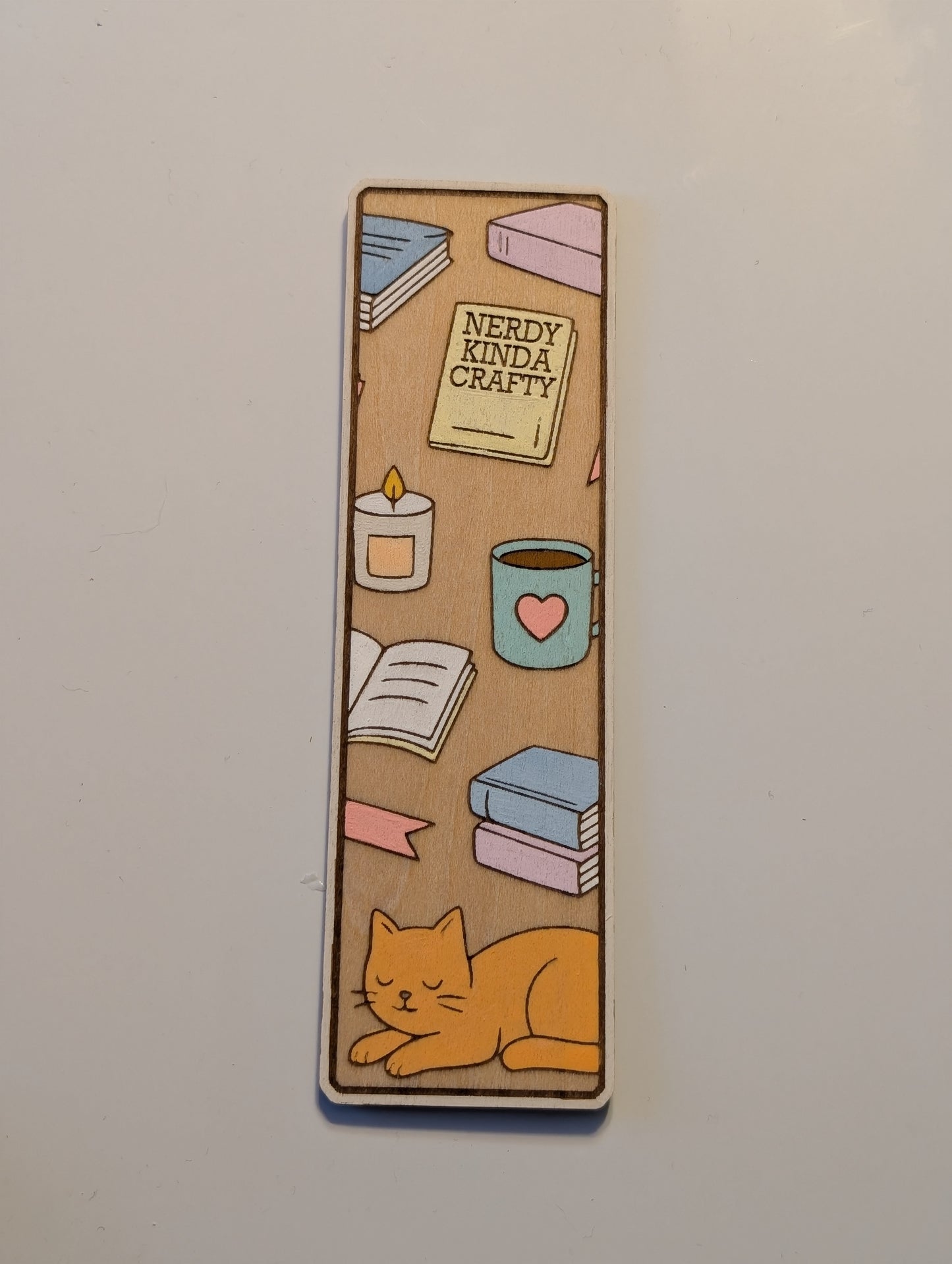 Cat and Books Bookmark