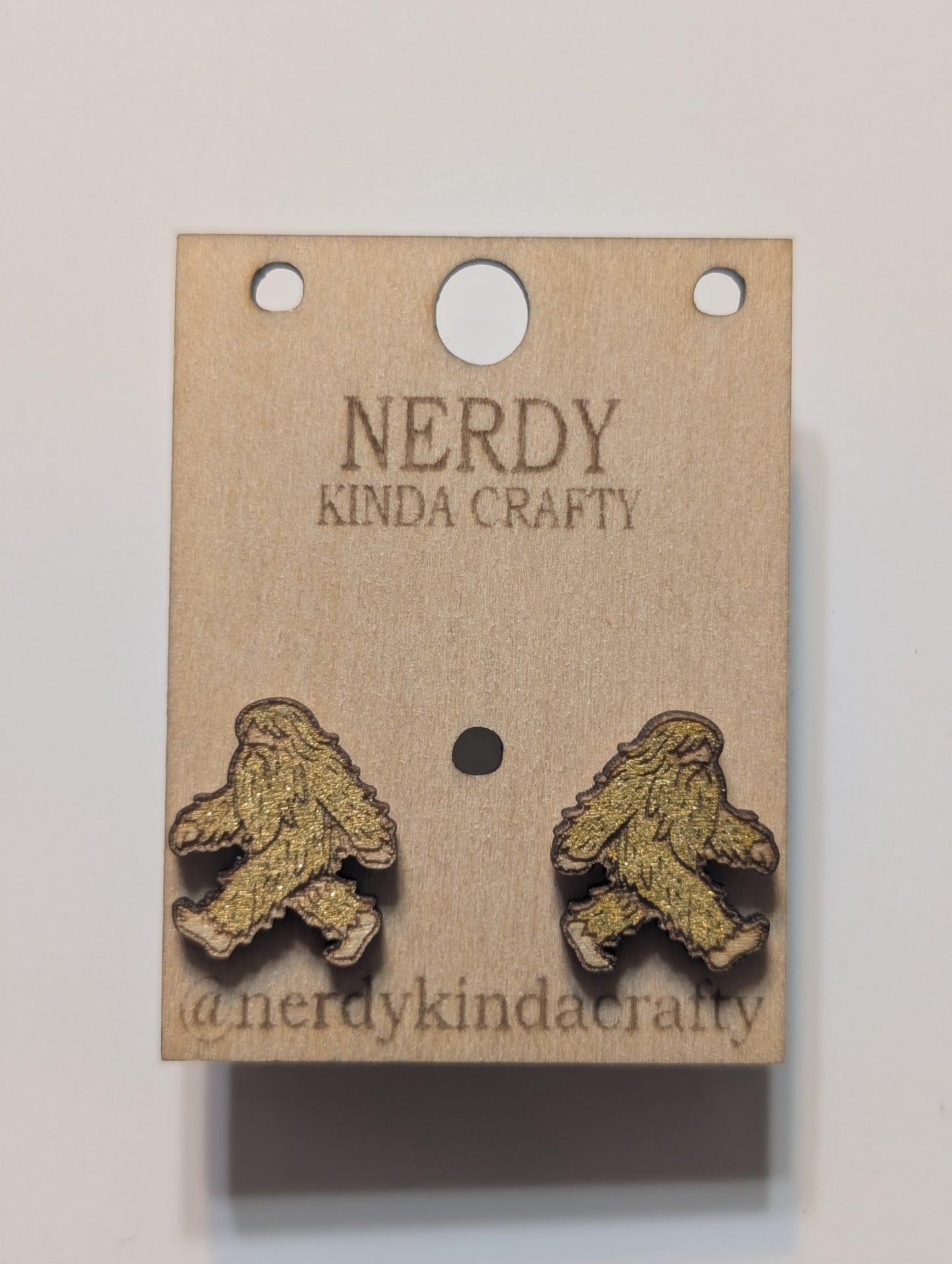 Golden Sasquatch studs