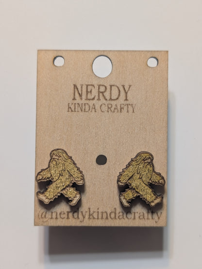 Golden Sasquatch studs