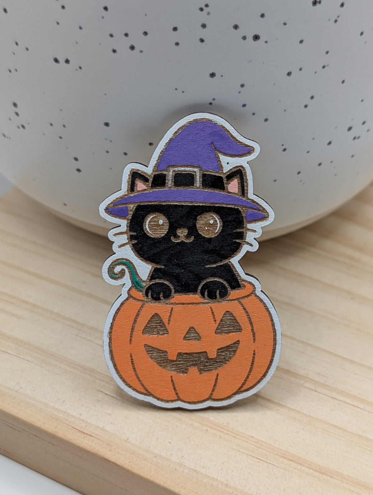 Black Cat in a Pumpkin Magnet