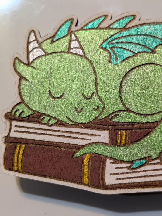 Shiny Book Dragon Magnet