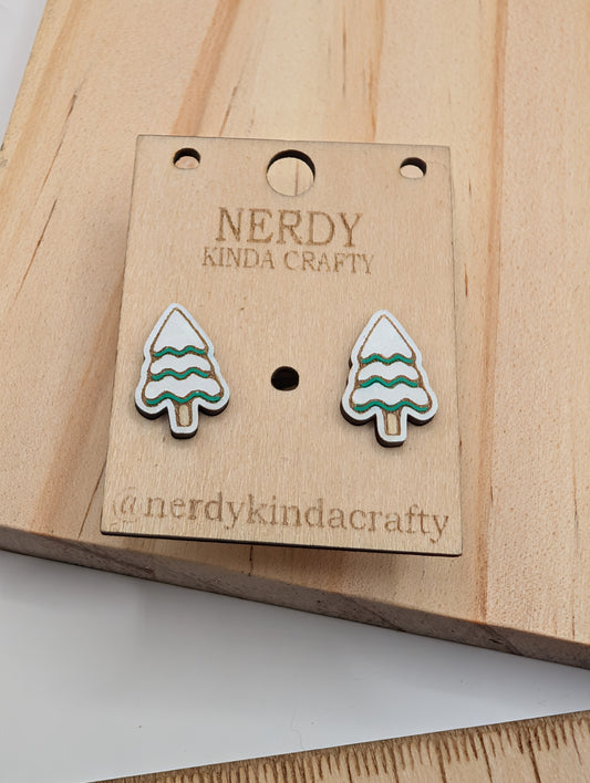Snow Covered Tree Studs