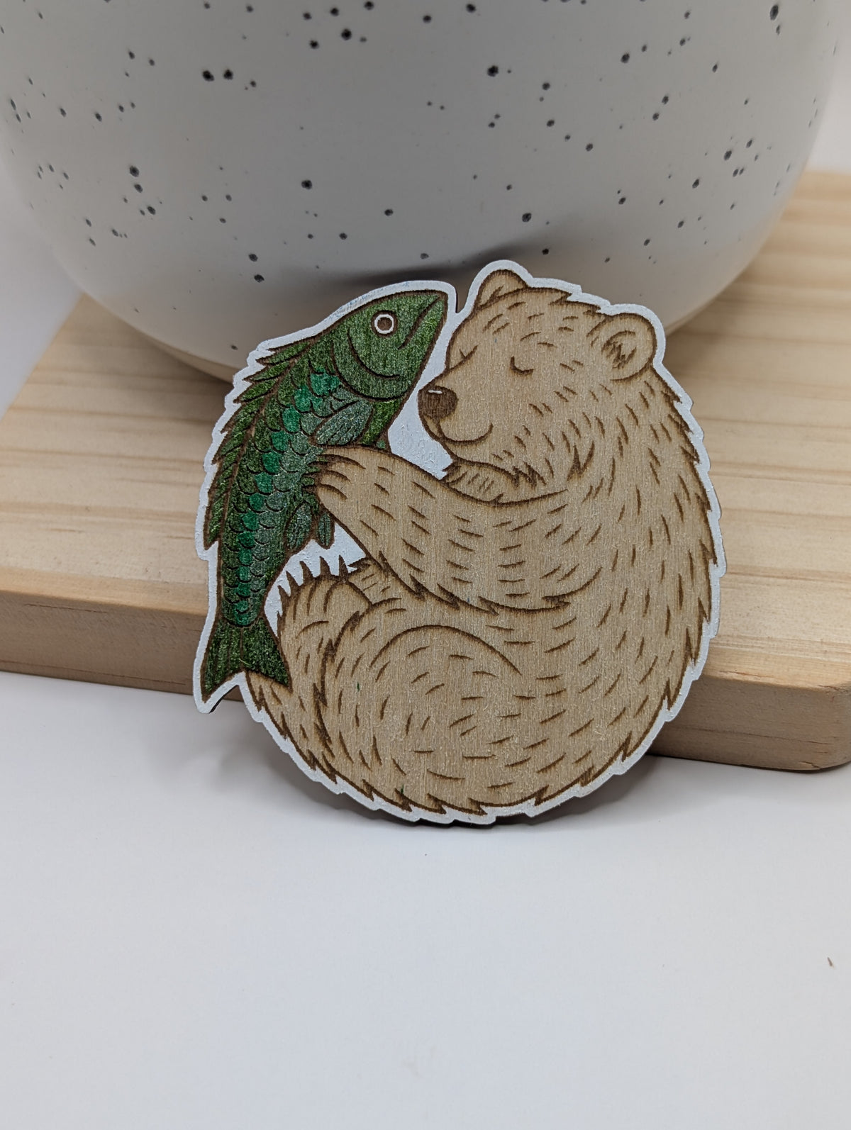 Bear with Fish Magnet