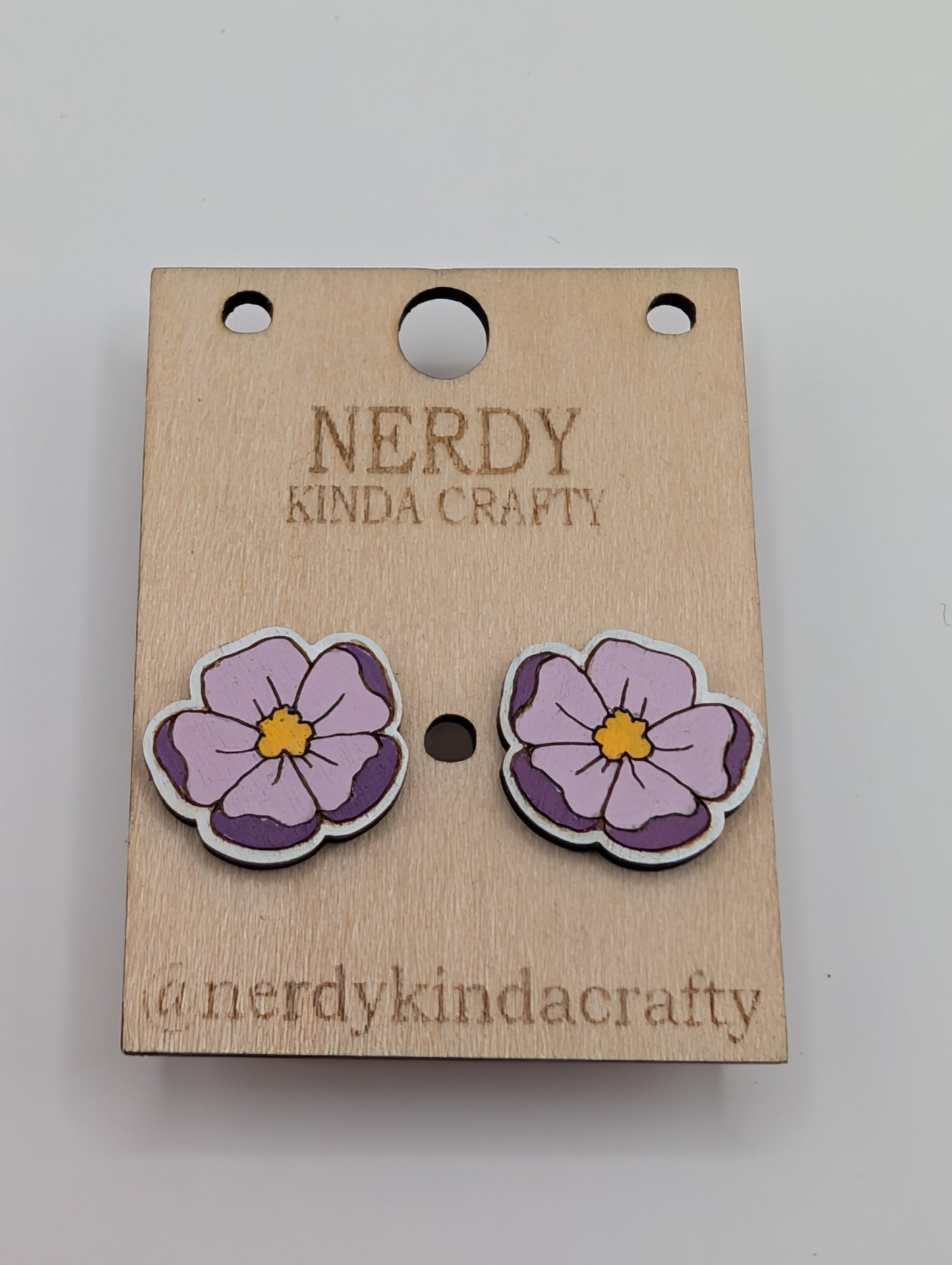 Purple Flower Studs