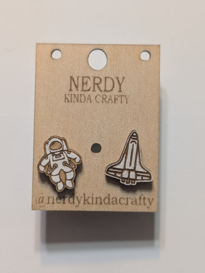 Astronaut and Shuttle Studs