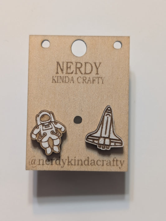 Astronaut and Shuttle Studs