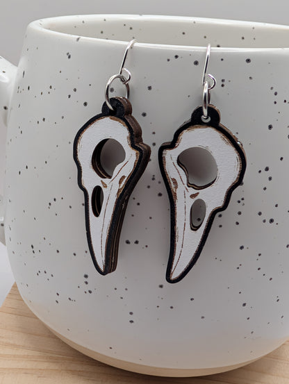 Raven Skull Dangles