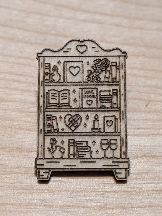 Romance Bookshelf Pin
