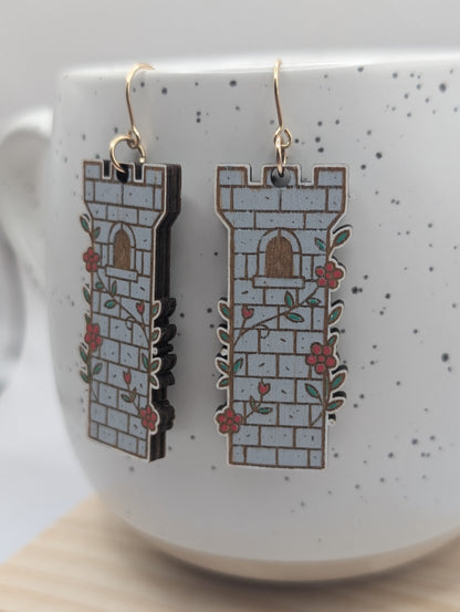 Red Fantasy Tower Dangles