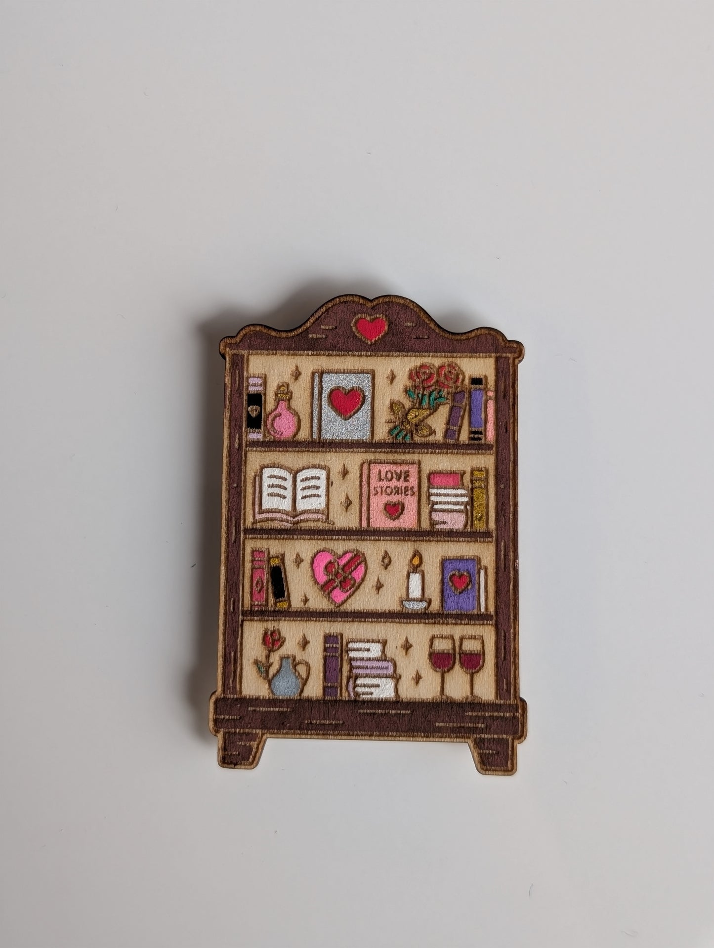 Romance Bookshelf Magnet