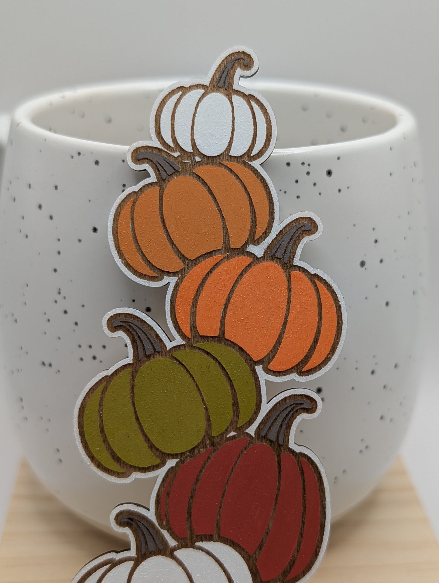 Whimsical Pumpkin Stack Bookmark