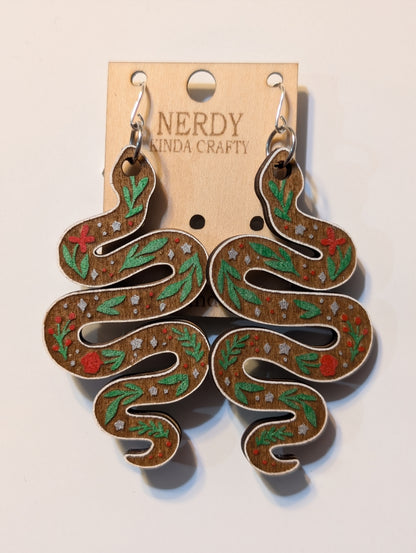 Floral Snake Dangles