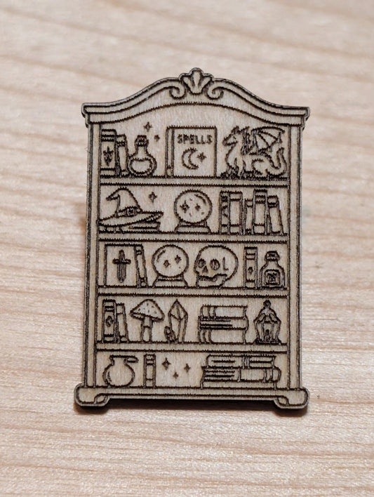 Fantasy Bookshelf Pin